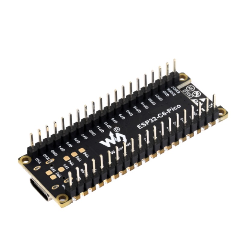 Solder Pins များဖြင့် ESP32-C6-Pico-M